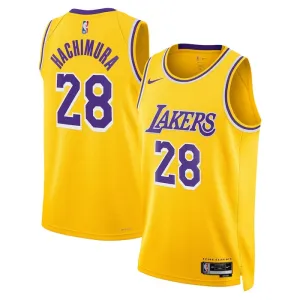 Nike Muški Dres Los Angeles Lakers Rui Hachimura 28 Icon Edition Swingman Zlato