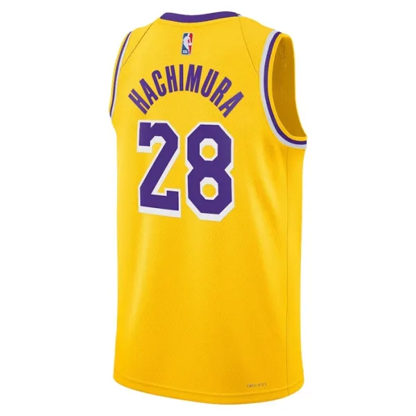 Nike Muški Dres Los Angeles Lakers Rui Hachimura 28 Icon Edition Swingman Zlato
