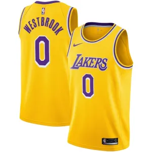 Nike Muški Dres Los Angeles Lakers Russell Westbrook 0 Icon Edition Swingman Zlato