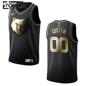 Nike Dječji Dres Memphis Grizzlies Personalizacija Golden Edition Swingman Crna