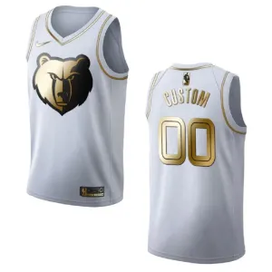 Nike Muški Dres Memphis Grizzlies Personalizacija Golden Edition Swingman Bijela