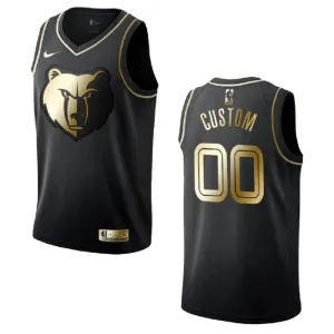 Nike Muški Dres Memphis Grizzlies Personalizacija Golden Edition Swingman Crna