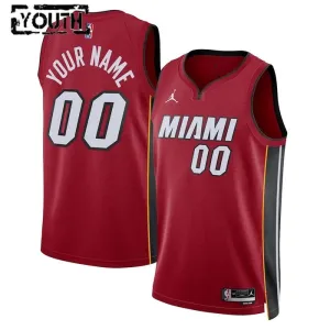 Dječji Dres Miami Heat Jordan Personalizacija Statement Edition Swingman Crvena