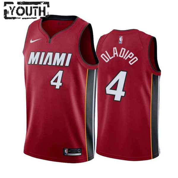 Dječji Dres Miami Heat Jordan Victor Oladipo 4 Icon Edition Swingman Crvena Dječji Dres Miami Heat Jordan Victor Oladipo 4 Icon Edition Swingman Crvena