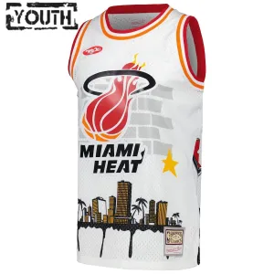 Dječji Dres Miami Heat Mitchell Ness x Tats Cru Edition Hardwood Classics 2023/24 Swingman Bijela