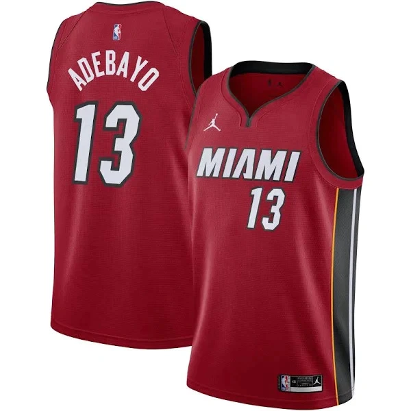 Muški Dres Miami Heat Jordan Bam Adebayo 13 Icon Edition Swingman Crvena Muški Dres Miami Heat Jordan Bam Adebayo 13 Icon Edition Swingman Crvena