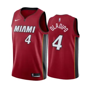Muški Dres Miami Heat Jordan Victor Oladipo 4 Icon Edition Swingman Crvena