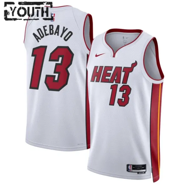 Nike Dječji Dres Miami Heat Bam Adebayo 13 Association Edition Swingman Bijela Nike Dječji Dres Miami Heat Bam Adebayo 13 Association Edition Swingman Bijela