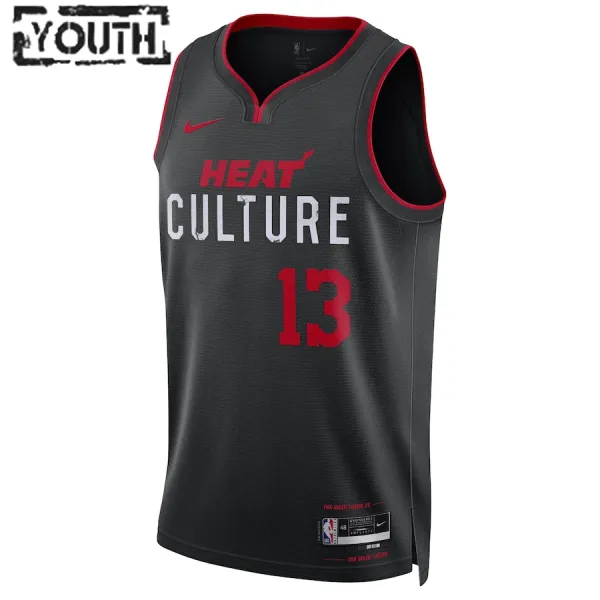 Nike Dječji Dres Miami Heat Bam Adebayo City Edition 2023/24 Swingman Crna