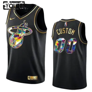Nike Dječji Dres Miami Heat Diamond Edition Personalizacija Swingman Crna