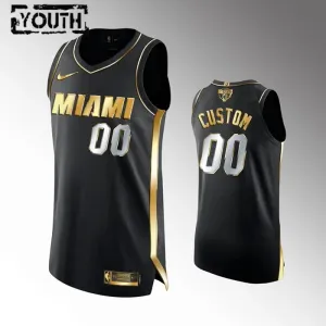 Nike Dječji Dres Miami Heat Limited Personalizacija Golden Edition Swingman Crna