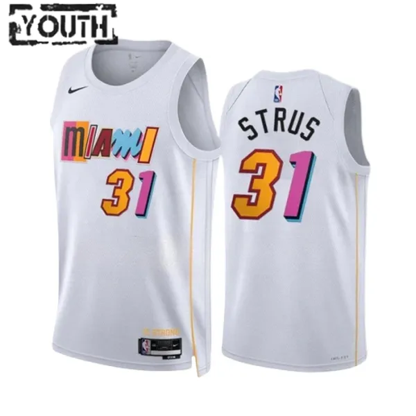 Nike Dječji Dres Miami Heat Max Strus 31 City Edition 2022/23 Swingman Bijela Nike Dječji Dres Miami Heat Max Strus 31 City Edition 2022/23 Swingman Bijela