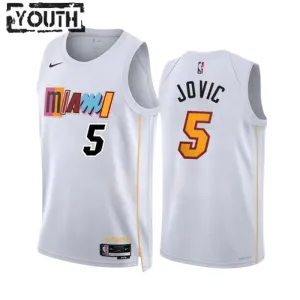 Nike Dječji Dres Miami Heat Nikola Jovic 5 City Edition 2022/23 Swingman Bijela