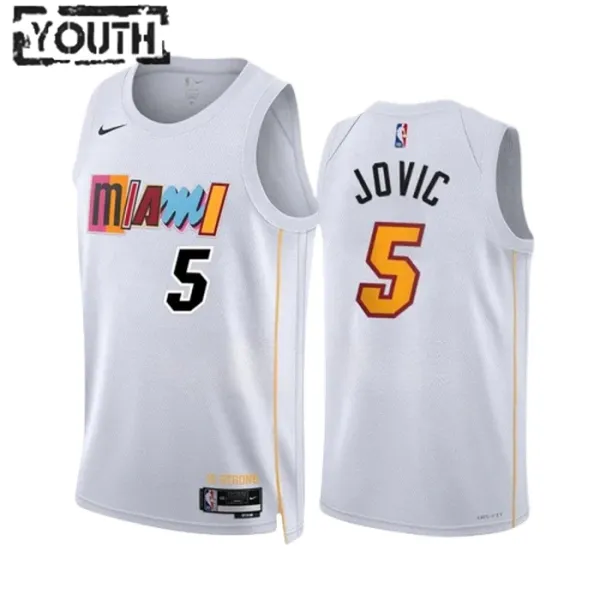 Nike Dječji Dres Miami Heat Nikola Jovic 5 City Edition 2022/23 Swingman Bijela Nike Dječji Dres Miami Heat Nikola Jovic 5 City Edition 2022/23 Swingman Bijela