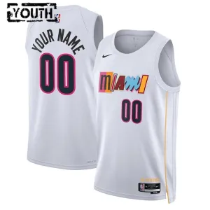 Nike Dječji Dres Miami Heat Personalizacija City Edition 2022/23 Swingman Bijela