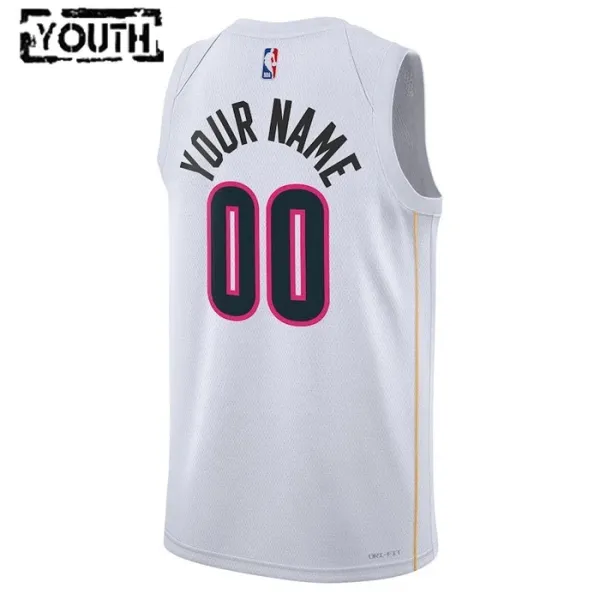 Nike Dječji Dres Miami Heat Personalizacija City Edition 2022/23 Swingman Bijela