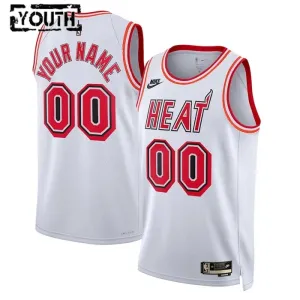 Nike Dječji Dres Miami Heat Personalizacija Classic Edition 2022/23 Swingman Bijela
