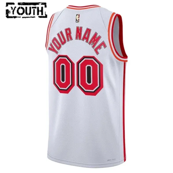 Nike Dječji Dres Miami Heat Personalizacija Classic Edition 2022/23 Swingman Bijela