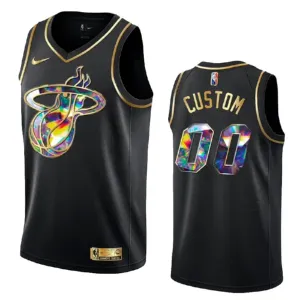 Nike Muški Dres Miami Heat Diamond Edition Personalizacija Swingman Crna