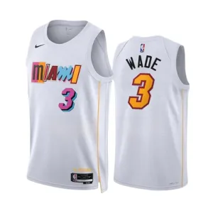 Nike Muški Dres Miami Heat Dwyane Wade 3 City Edition 2022/23 Swingman Bijela