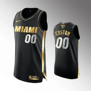 Nike Muški Dres Miami Heat Limited Personalizacija Golden Edition Swingman Crna