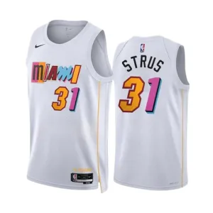 Nike Muški Dres Miami Heat Max Strus 31 City Edition 2022/23 Swingman Bijela