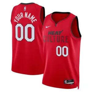 Nike Muški Dres Miami Heat Personalizacija City Edition 2024/25 Swingman Crvena