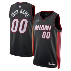 Nike Muški Dres Miami Heat Personalizacija Icon Edition Swingman Crna