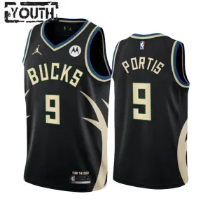 Dječji Dres Milwaukee Bucks Bobby Portis JR 9 Jordan Statement Edition Swingman Crna