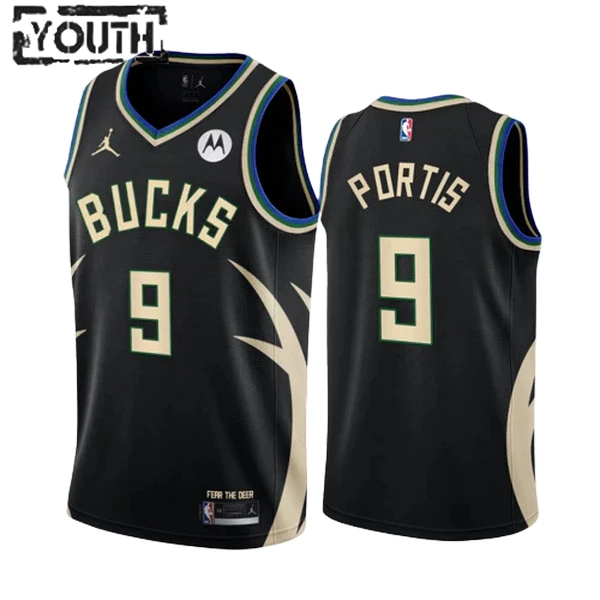 Dječji Dres Milwaukee Bucks Bobby Portis JR 9 Jordan Statement Edition Swingman Crna Dječji Dres Milwaukee Bucks Bobby Portis JR 9 Jordan Statement Edition Swingman Crna
