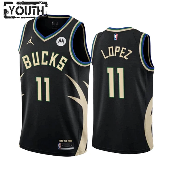 Dječji Dres Milwaukee Bucks Brook Lopez 11 Jordan Statement Edition Swingman Crna Dječji Dres Milwaukee Bucks Brook Lopez 11 Jordan Statement Edition Swingman Crna