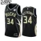 Dječji Dres Milwaukee Bucks Giannis Antetokounmpo 34 Jordan Statement Edition Swingman Crna