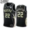Dječji Dres Milwaukee Bucks Khris Middleton 22 Jordan Statement Edition Swingman Crna