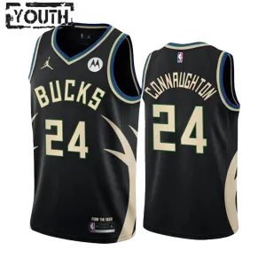 Dječji Dres Milwaukee Bucks Pat Connaughton 24 Jordan Statement Edition Swingman Crna