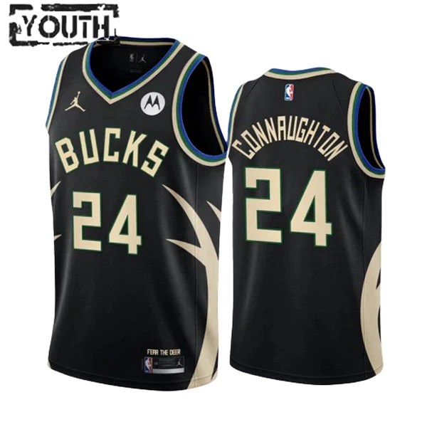 Dječji Dres Milwaukee Bucks Pat Connaughton 24 Jordan Statement Edition Swingman Crna Dječji Dres Milwaukee Bucks Pat Connaughton 24 Jordan Statement Edition Swingman Crna