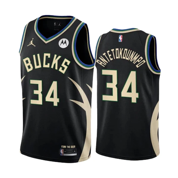 Muški Dres Milwaukee Bucks Giannis Antetokounmpo 34 Jordan Statement Edition Swingman Crna Muški Dres Milwaukee Bucks Giannis Antetokounmpo 34 Jordan Statement Edition Swingman Crna