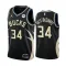 Muški Dres Milwaukee Bucks Giannis Antetokounmpo 34 Jordan Statement Edition Swingman Crna