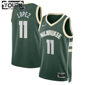 Nike Dječji Dres Milwaukee Bucks Brook Lopez 11 Icon Edition Swingman Zelena