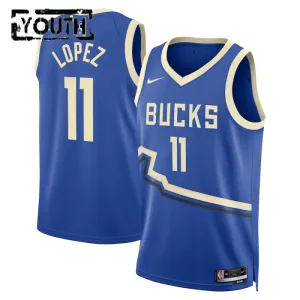 Nike Dječji Dres Milwaukee Bucks Brook Lopez City Edition 2024/25 Swingman Plava