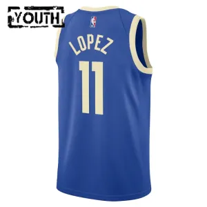 Nike Dječji Dres Milwaukee Bucks Brook Lopez City Edition 2024/25 Swingman Plava