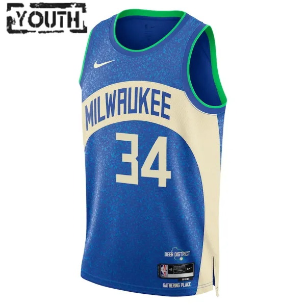 Nike Dječji Dres Milwaukee Bucks Giannis Antetokounmpo City Edition 2023/24 Swingman