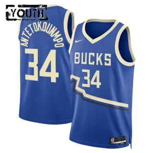 Nike Dječji Dres Milwaukee Bucks Giannis Antetokounmpo City Edition 2024/25 Swingman Plava