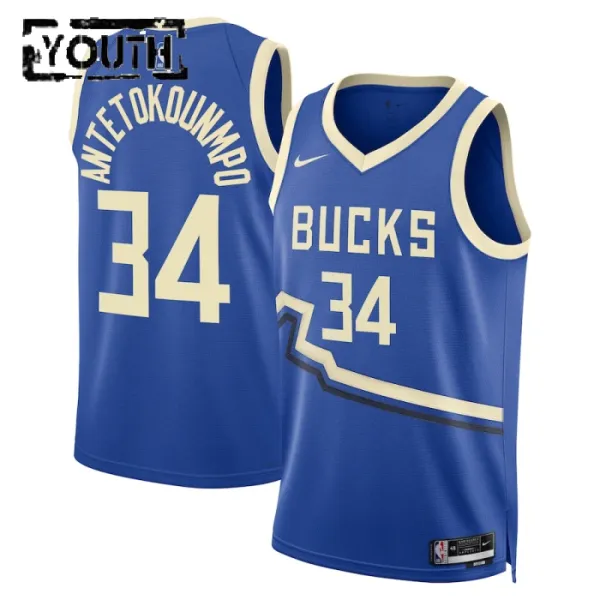 Nike Dječji Dres Milwaukee Bucks Giannis Antetokounmpo City Edition 2024/25 Swingman Plava Nike Dječji Dres Milwaukee Bucks Giannis Antetokounmpo City Edition 2024/25 Swingman Plava