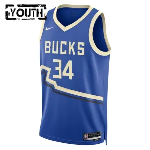 Nike Dječji Dres Milwaukee Bucks Giannis Antetokounmpo City Edition 2024/25 Swingman Plava