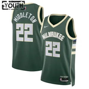 Nike Dječji Dres Milwaukee Bucks Khris Middleton 22 Icon Edition Swingman Zelena