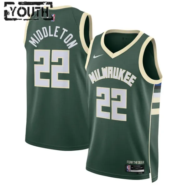Nike Dječji Dres Milwaukee Bucks Khris Middleton 22 Icon Edition Swingman Zelena Nike Dječji Dres Milwaukee Bucks Khris Middleton 22 Icon Edition Swingman Zelena