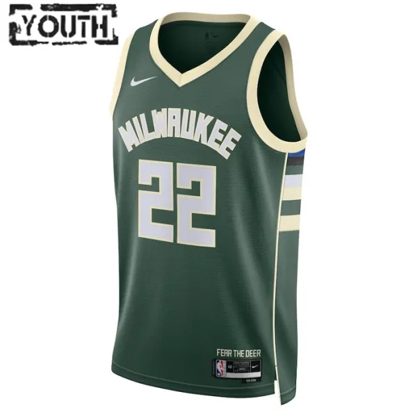 Nike Dječji Dres Milwaukee Bucks Khris Middleton 22 Icon Edition Swingman Zelena