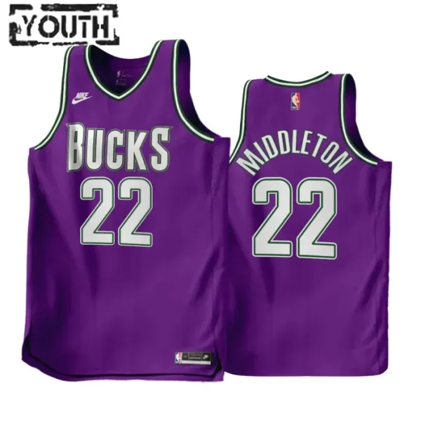Nike Dječji Dres Milwaukee Bucks Khris Middleton 22 purple Classic Edition 2022/23 Swingman Nike Dječji Dres Milwaukee Bucks Khris Middleton 22 purple Classic Edition 2022/23 Swingman