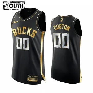 Nike Dječji Dres Milwaukee Bucks Limited Personalizacija Golden Edition Swingman Crna