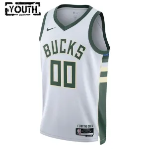 Nike Dječji Dres Milwaukee Bucks Personalizacija Association Edition Swingman Bijela